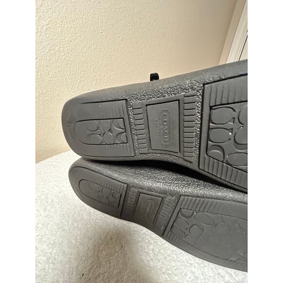 Coach Tulip Signature Logo Leather Suede Slip On Boots - Picture 7 of 12